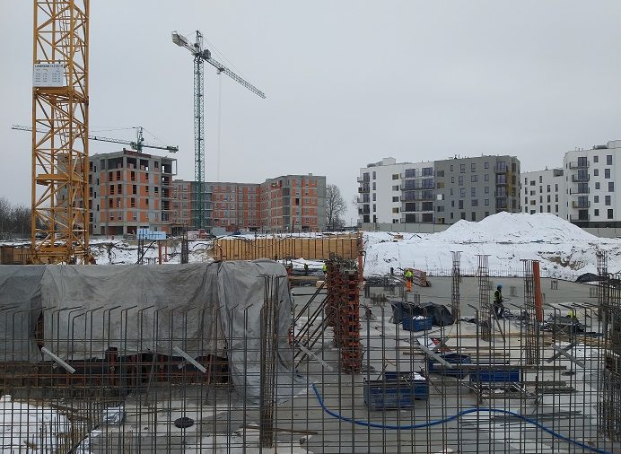 Zdjęcia z budowy - nowe osiedle Białołęka - styczeń 2021