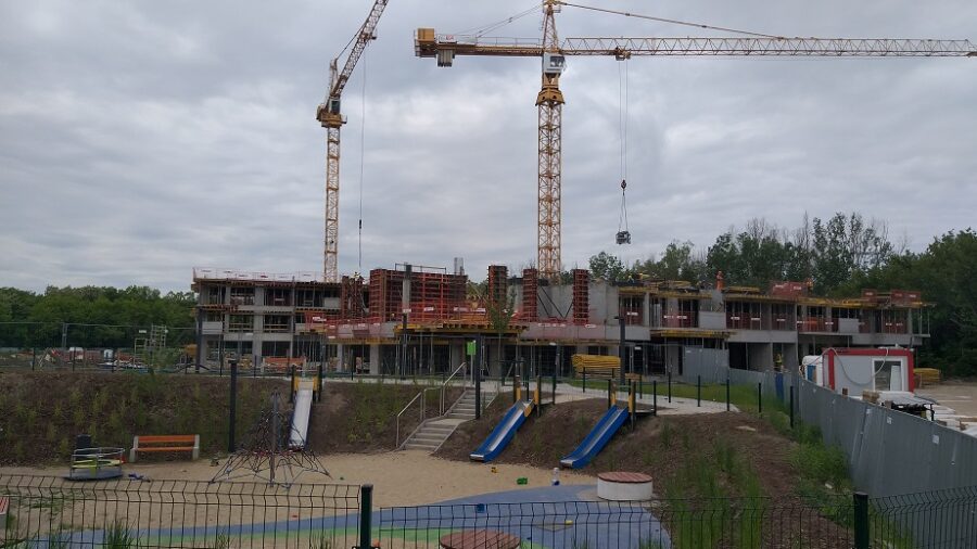 Zdjęcia z budowy - nowe osiedle Białołęka - czerwiec 2021