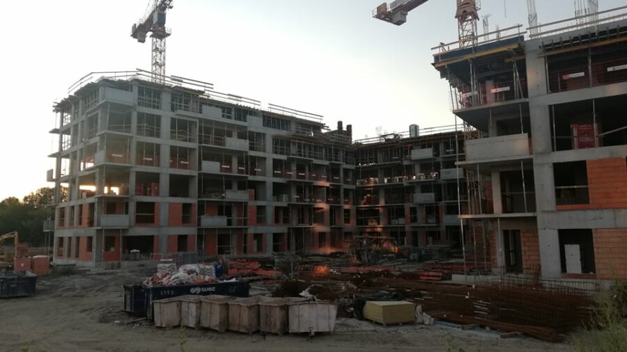 Zdjęcia z budowy - nowe osiedle Białołęka - sierpień 2021