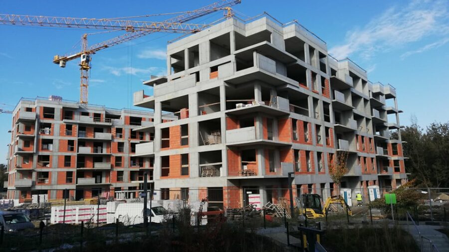 Zdjęcia z budowy - nowe osiedle Białołęka - październik 2021
