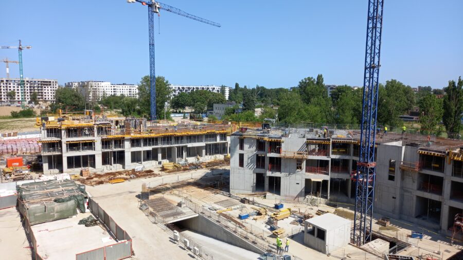 Nowe mieszkania Warszawa Ursus - zdjęcia z budowy lipiec 2021