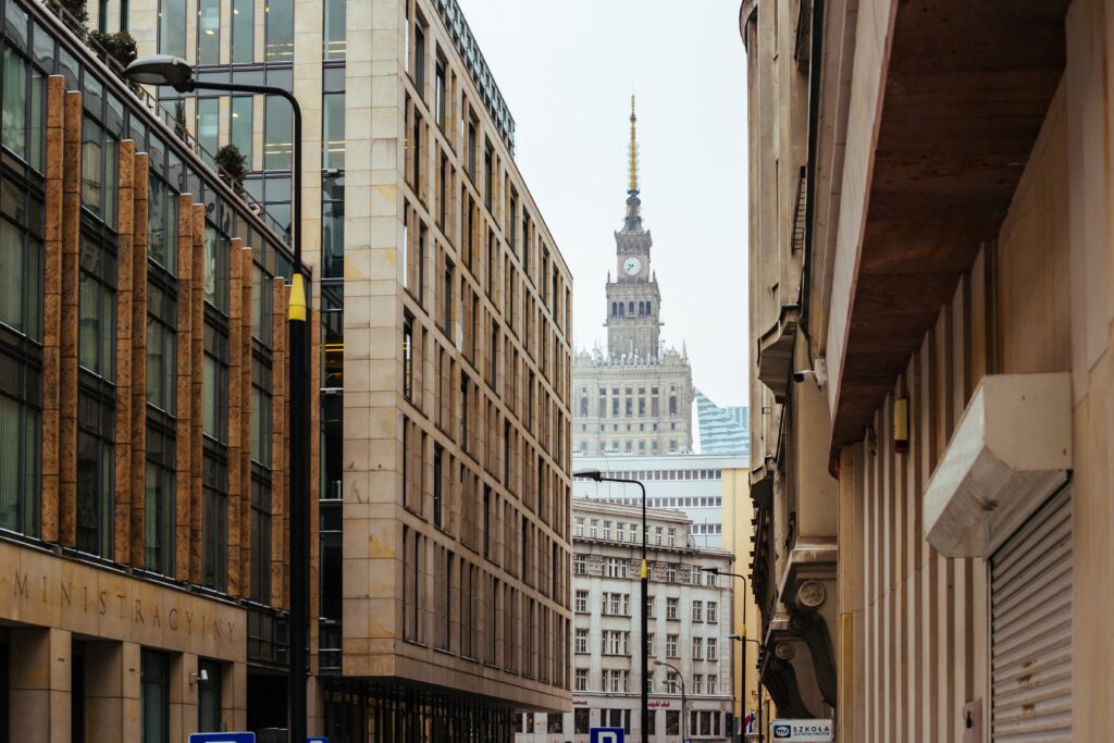 widok na centrum Warszawy