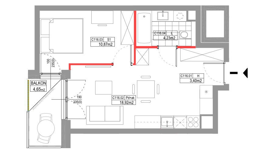 apartment no C116