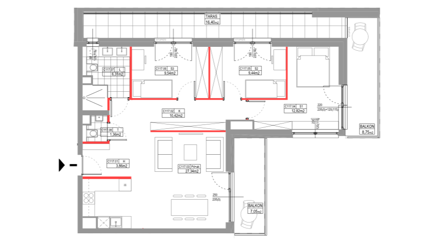 apartment no C117