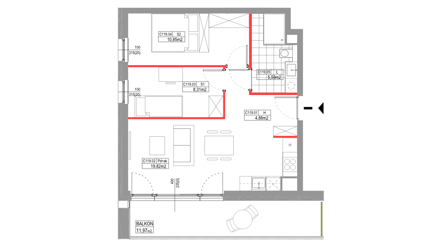 apartment no C119
