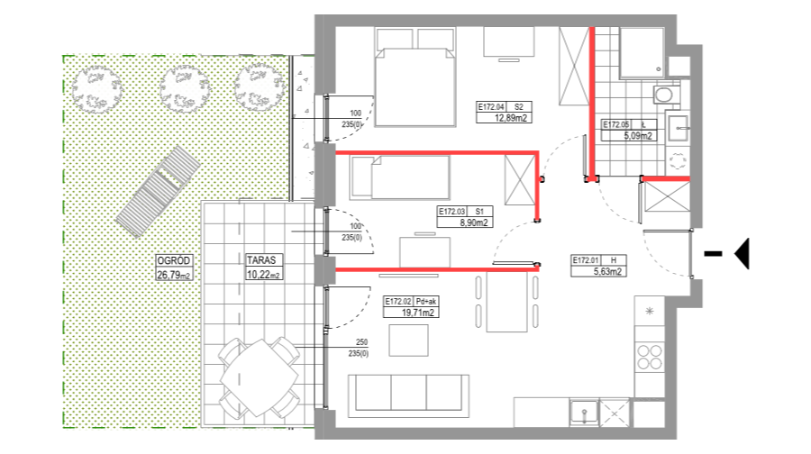 apartment no E172