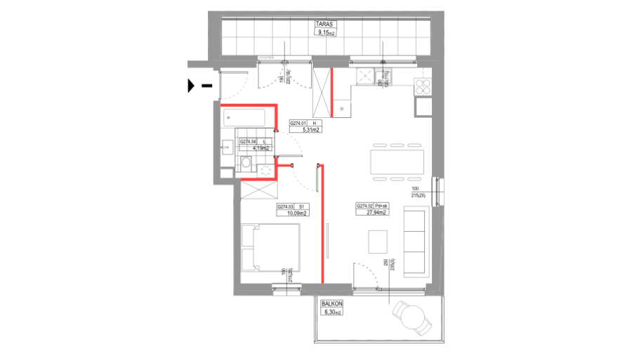 apartment no G274